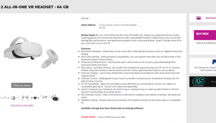 Oculus Quest 2 - GAME