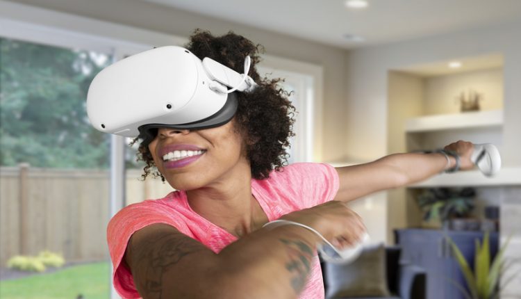 a person who does VR fitness